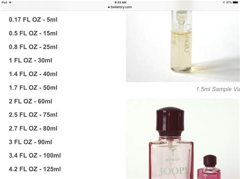 30 ml perfume size|actual size perfume bottle chart.